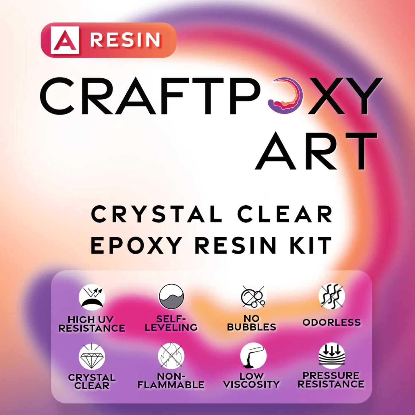 Craftpoxy Art Resin | Crystal-Clear Epoxy for Easy Jewelry & Art Coatings